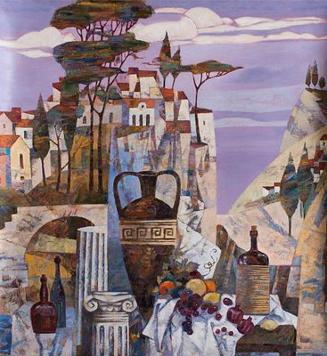 Мельгунова Ольга . Из Греции с любовью, 2013г., 70x65см., холст, масло. Мельгунова Ольга 