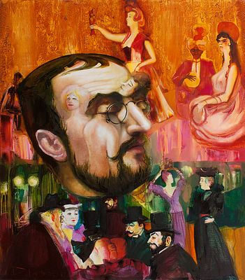 Долинский Вадим, Лауреат Золотой Медали МФКД. &laquo;Тулуз Лотрек&raquo;, 90x70 см, 2011 г. Холст, масло. 