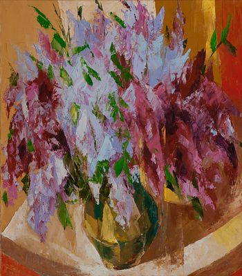 Меркулов Валентин &laquo;Сирень-1&raquo; 80x70 см, 2010 г. Холст, масло