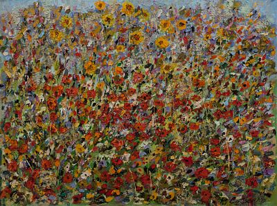 Савченко Юрий. Маки полевые, 2009г., 60х80см., х\м. Родился в 1935 году в городе Славянске 
