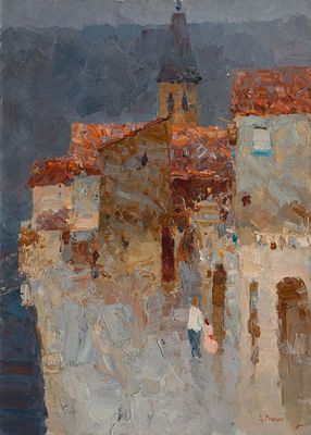 Волков Даниил Викторович "Дождь" 70х50 см, 2011 г. Холст, масло.