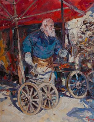 Чередниченко Александр Николаевич "Лавка кузнеца" 90х70 см, 2009 г. Холст, масло.
