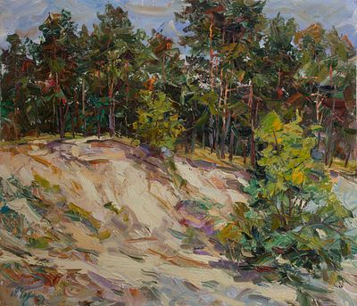 Чередниченко Александр Николаевич "Опушка" 70х80 см, 2008 г. Холст, масло.