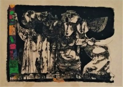 נפתלי בזם (2018 - 1924). דמויות, 
ליטוגרפיה, 
50x68 ס"מ. 
חתום בעיפרון.