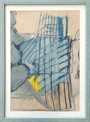 שמעון אבני. מופשט, 
גואש על נייר, 
49x33 ס"מ. 
חתום.