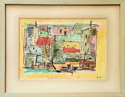 פנחס אברמוביץ (1986 - 1909). נוף,
פנדה על נייר,
32x45 ס"מ.
חתום.