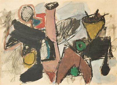 יוסף הלוי. מופשט,
שמן ואקוורל על נייר,
32x44 ס"מ.
חתום.