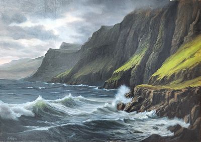 איתן פריד. נוף ריאליסטי, 
שמן על בד, 
50x70 ס"מ. 
חתום.