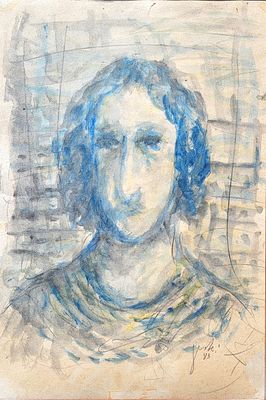 יחזקאל שטרייכמן (1993 - 1906) . צילה, 1983 
אקוורל על נייר, 
50x33 ס"מ. 
חתום ומתוארך.