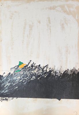 אורי שכנר. ללא כותרת, 
שמן על קרטון, 
100x70 ס"מ. 
חתום.