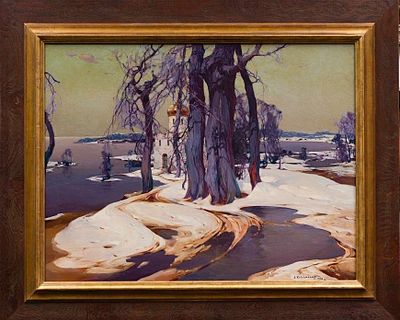 Колесников (Одесский) Степан Федорович &laquo;Ранняя весна&raquo; 
Холст, масло 
89,5х116 см 