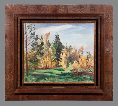 Кончаловский Петр Петрович &laquo;Луч солнца. Лес&raquo; 
холст, масло 
63,2 х 72,5 см 
1930 