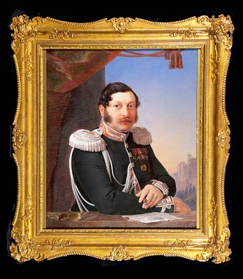 Орлов Пимен Никитич &laquo;Портрет полковника Ф.С. Чернышева&raquo; 
Холст, масло 
82,5 х 68,5 см 
1845 