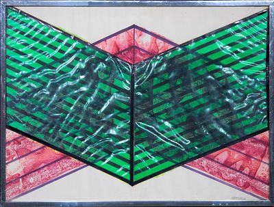 Edival Ramosa, Untitled, 1966. Edival Ramosa, UNTITLED, 1966, Pittura e collage di acetato su 