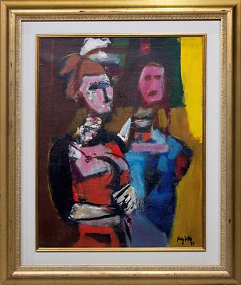 Guido Pajetta, Figure, 1971. Guido Pajetta, FIGURE, 1971, Acrilici su tela, 80x60 cm.Archivio 