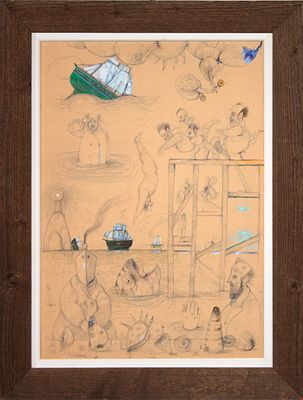 Antonio Possenti, Sulla spiaggia e di l&agrave; del molo, primi anni Duemila. Antonio Possenti, SULLA 