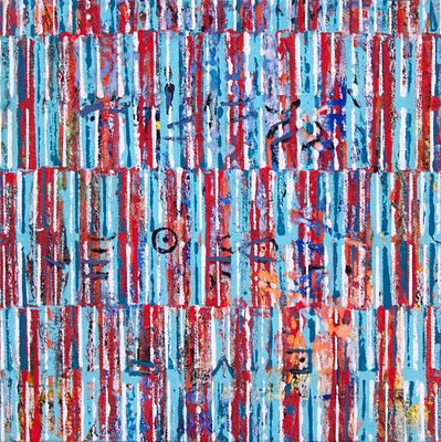 Fabrizio Tedeschi, Totem, 2018. Fabrizio Tedeschi, TOTEM, 2018, Tecnica mista su tela, 36x36 