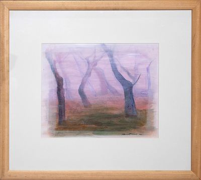 Elena Ferrari, Paesaggio, 2004. Elena Ferrari, PAESAGGIO, 2004, Tecnica mista su carta, 33x40 