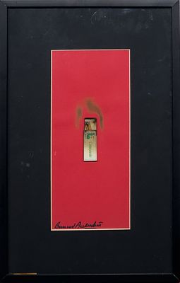 Bernard Aubertin, Dessin de Feu, 2000. Bernard Aubertin, DESSIN DE FEU, 2000, Carta rossa 