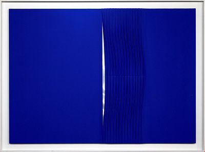 Nando Stevoli, Pliss&egrave;, 2019. Nando Stevoli, PLISS&Egrave;, 2019, Tecnica mista su tela piegata su 