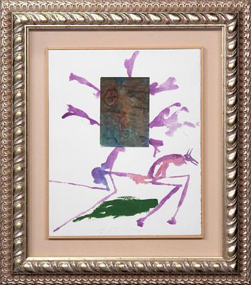 Mimmo Paladino, Senza titolo, 2004. Mimmo Paladino, SENZA TITOLO, 2004, Tecnica mista su carta 