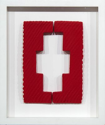 Pino Pinelli, Pittura R, 2007. Pino Pinelli, PITTURA R, 2007, 2 elementi, 44x31 cm.Archivio Pino 