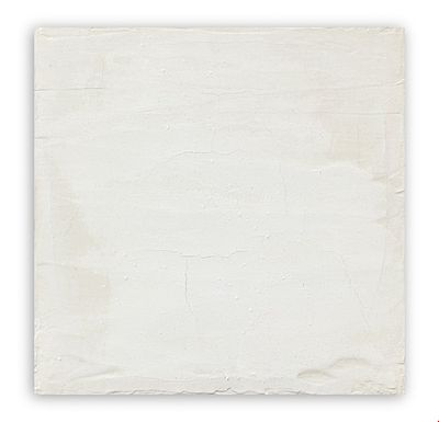 Enzo Cacciola, 10-5-2017, 2017, Cemento su tela, 40x40 cm.Autentica dell’autore su fotografia. 