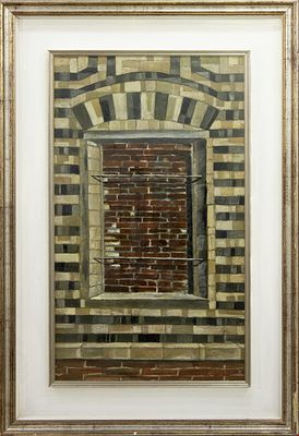 Marcello Scuffi, Ex finestra, 1978. Marcello Scuffi, EX FINESTRA, 1978, Olio su faesite, 85x50 