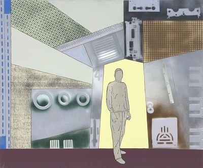 Renato Mambor, Uscire attraverso, 2012. Renato Mambor, USCIRE ATTRAVERSO, 2012, Acrilico su tela 