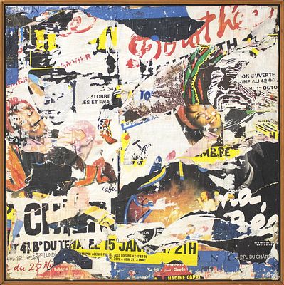 Jacques Villegle', Rue Michel Lecomte, 1987. Jacques Villegle', RUE MICHEL LECOMTE, 1987 