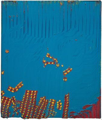 Alexis Harding, Fragment, 2016-2017. Alexis Harding, FRAGMENT, 2016-2017, Olio su mdf, 122x104 