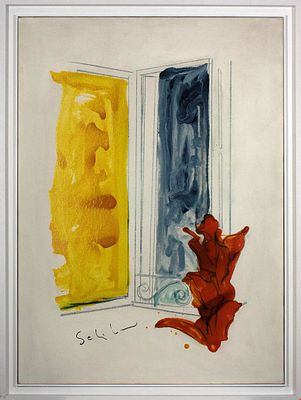 Mario Schifano 
Senza titolo. Mario Schifano Senza titolo, 1979Smalto su tela, 100x70Fondazione 