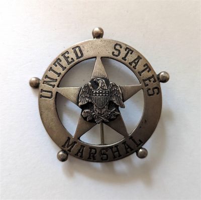 Old U.S. Marshal Badge Sterling 1.6 oz. We have included quality images to show their condition. 