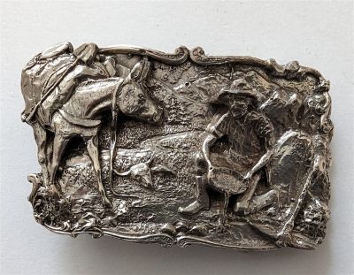 Antique / Vintage Belt Buckle Sterling 3.8 oz. We have included quality images to show their 