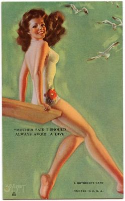 Original A MUTOSCOPE CARD Pin UP Girl 1940'S - 1950s. This lot is coming from the estate of a 