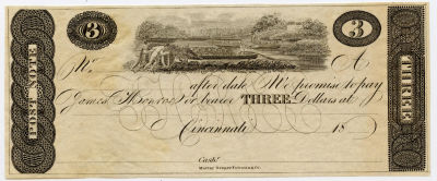 Scarce $3 James Monroe Post Note US Obsolete. This lot is coming from the estate of a deceased 