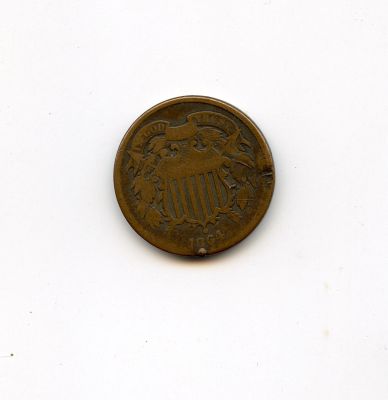 Scarce Antique US ERROR Coin Collectors Two Cents 1864. This lot is coming from the estate of a 