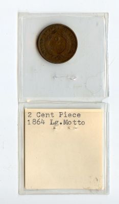 Scarce Antique US Coin Collectors 2 Cents 1864 Lg. Motto. This lot is coming from the estate of 