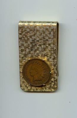 Vintage Indian Head Penny Money Clip. This lot is coming from the estate of a deceased collector 