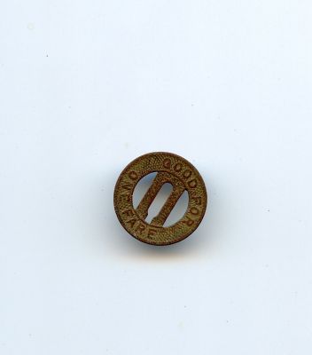 Vintage Conneticut Company Fare Transit Token. This lot is coming from the estate of a deceased 