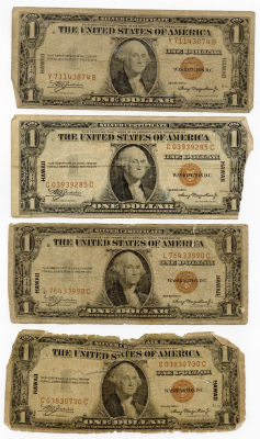 Scarce Set of 4 Two Dollar Bills Red Label 1935-A HAWAII. This lot is coming from the estate of 