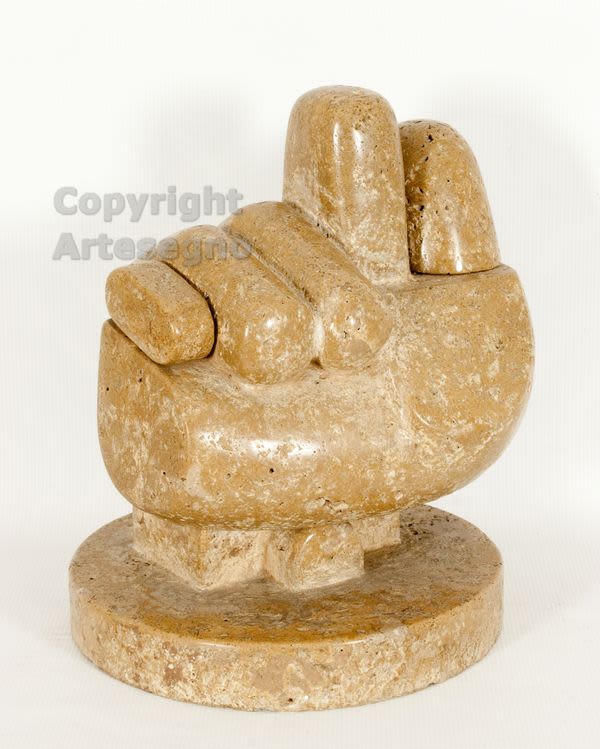 Pietro Cascella (1921-2008) - travertine sculpture 
FramedBibliography: "Pietro Cascella, Works 