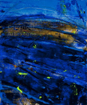 Giovanni Frangi (1959) - Oil on canvas FramedPhoto-certificate signed by the artistSigned on the 