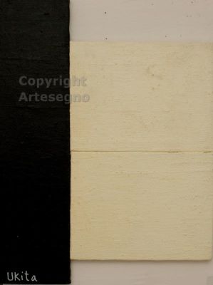 Yozo Ukita (1924-2013) - Oil on hemp cloth UnframedCertificate of authenticity by Andrea 