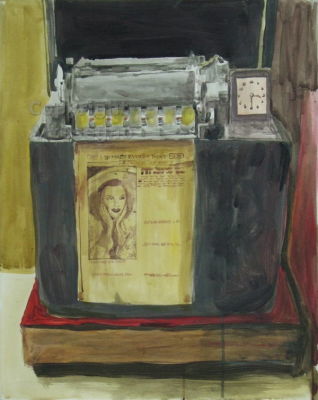 Tony Oursler (1957) - Watercolor and tempera on paper FramedCertificate of provenance by Artesegno 