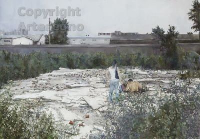 Li Dafang (1971) - Oil on canvas FramedProvenance Artcurial, ParisSigned bottom rightPrivate sale 