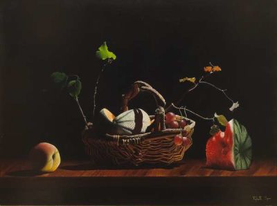 Raphaella Spence (1978) - Oil on canvas FramedOn the reverse certificate of authenticity by the 