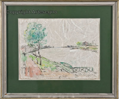 Fioravante Seibezzi (1906-1975) - Watercolor on paper 
cm 25x33 
Senza titolo Framed Signed bottom 