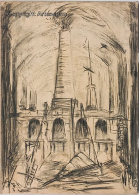 Marco Pellizzola (1953) - Mixed media on paper on canvas 
cm 70x50 
1993 
Forni Unframed Signed 