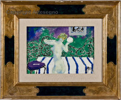 Lionel Fioravanti Massa (1914) - Oil on canvas 
cm 25x35 
Senza titolo Framed Signed bottom right